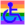 wheelchair symbol on rainbow flag