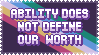 ability does not define our worth