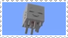 a minecraft ghastling smiling in the air